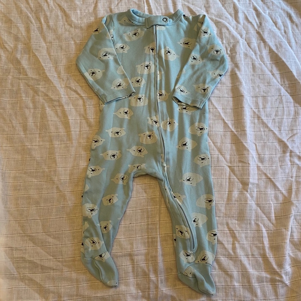 💙 4/$20 💙 Light Blue Polar Bear Zip Sleeper